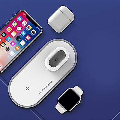 New Hot Sale 3-in-1 Tablet Wireless Charger for Apple Water Airpods