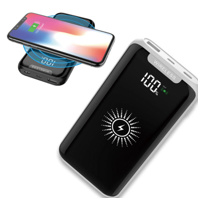 10000mAh QC3.0+PD18W Fast Charging Wireless Power Bank With LED Digital Display